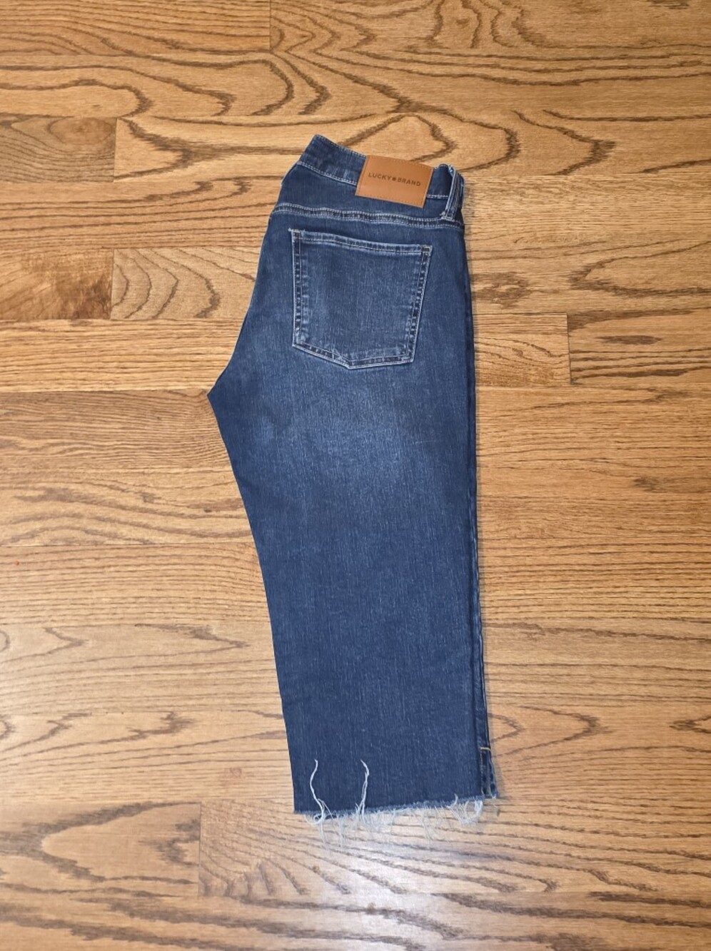 Lucky Brand Womenen's Indigo Blue Straight-Leg Below The Knee CAPRIS